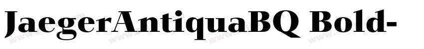 JaegerAntiquaBQ Bold字体转换